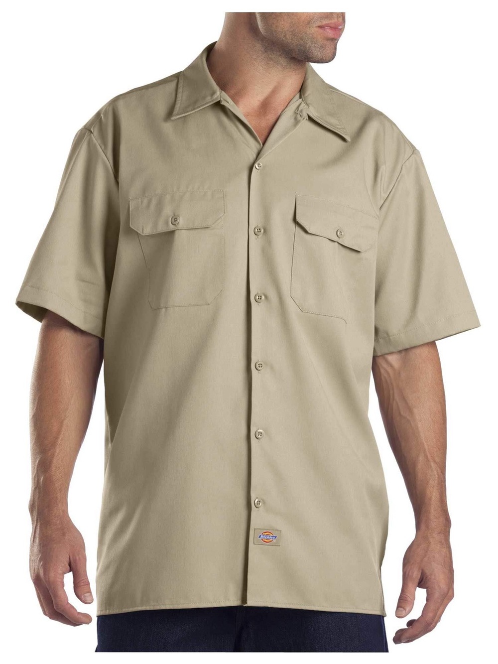 Dickies Short-Sleeve Work Shirt in Khaki